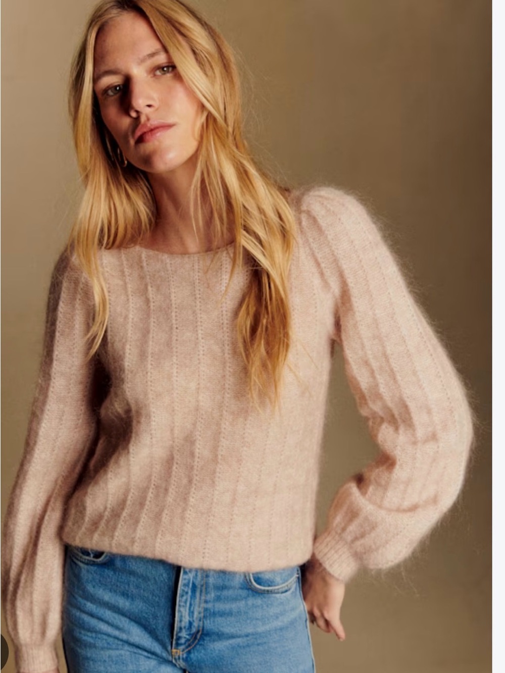 Sézane Aretha Jumper Mottled Beige